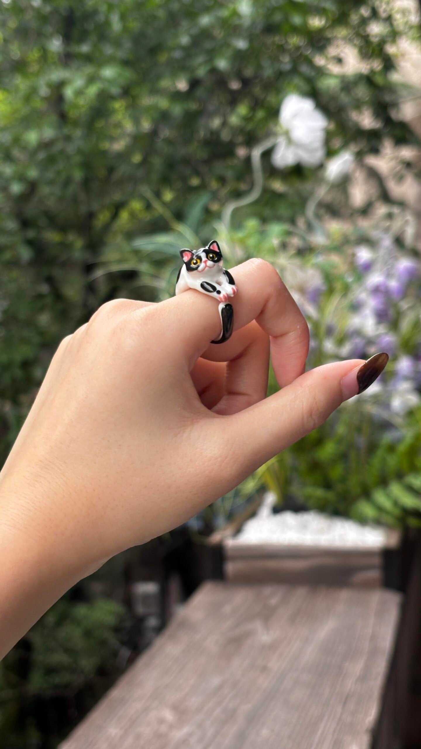 Hand-carved 3D cat ring - Image 6